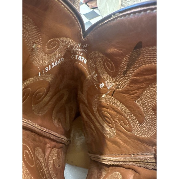 Tony Lama Ostrich Western Cowboy Boots Mens Brown Leather size 11D - Picture 6 of 9